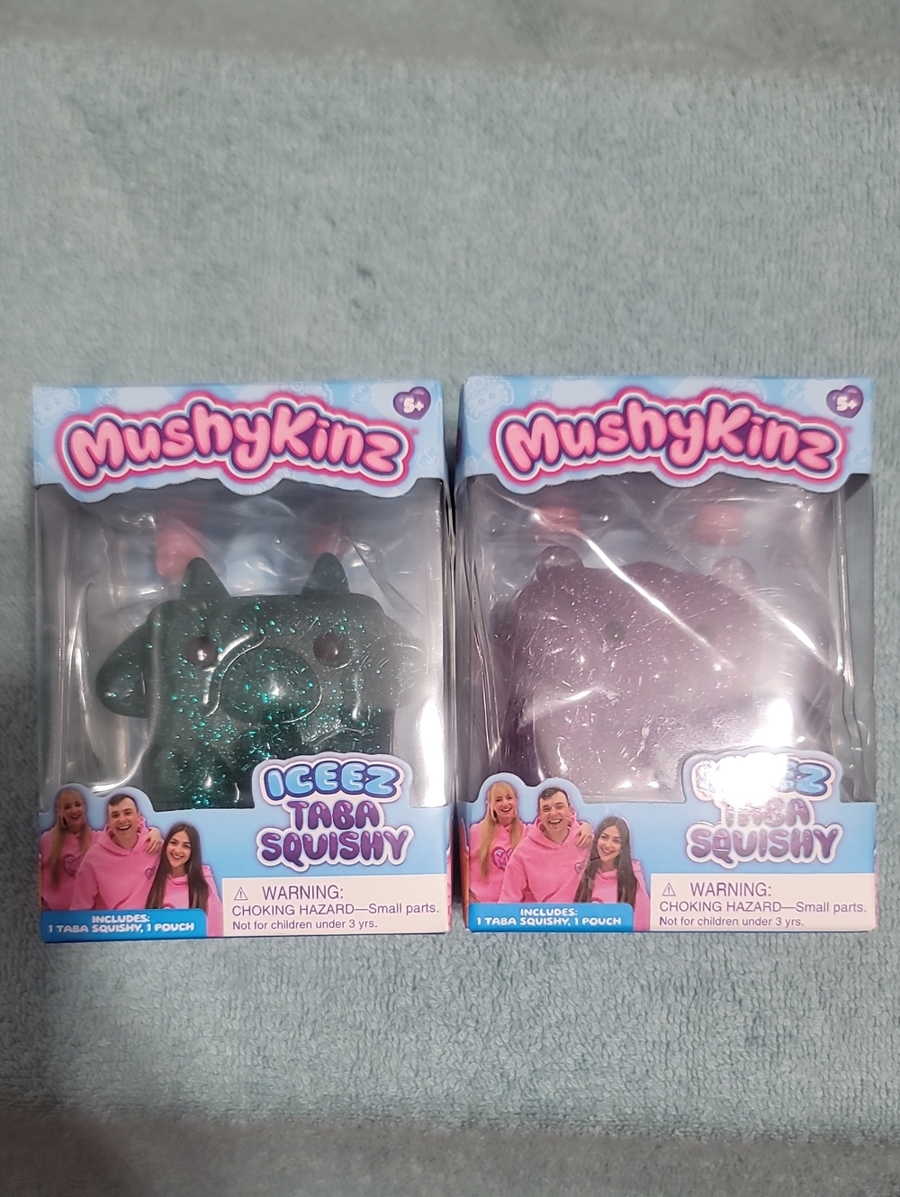 Iceez Taba Squishy Toy - Green and Purple Glitter